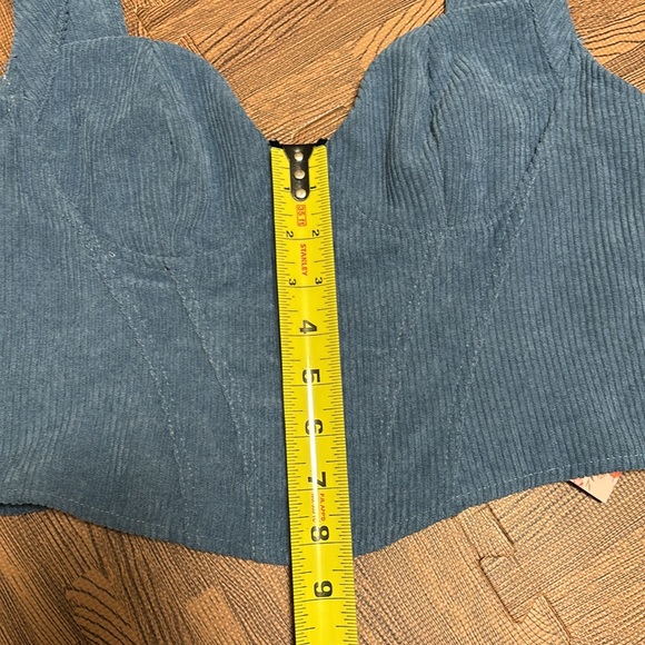 Blue Ribbed Tank Top - Picture 5 of 6